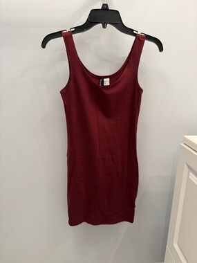 Divided Tank Dress - Burgundy